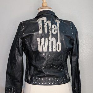 "THE WHO" Genuine Black Leather Jacket - NWT